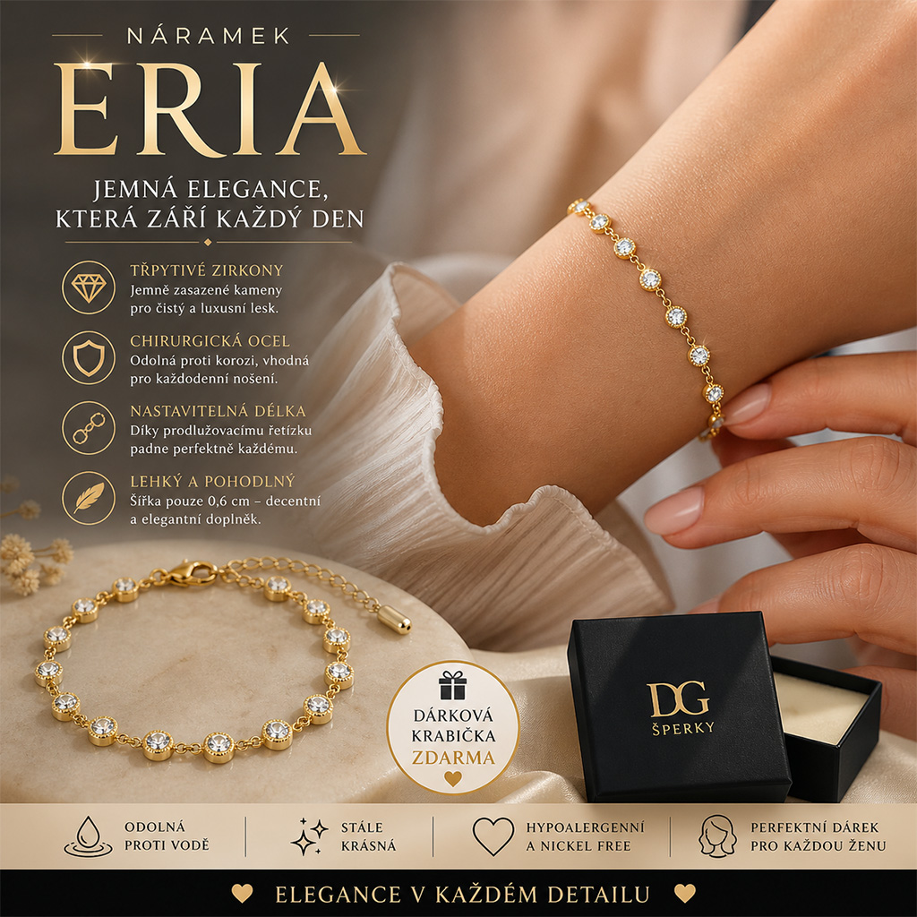 Dámský ocelový náramek Eria (8)